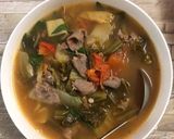 Hình bước làm 1 của món Canh cải chua nấu bò cho ngày mưa 😊