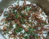 A picture of step 6 of Hydrabadi kachay gosht ki biryani.