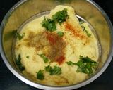 A picture of step 5 of Crispy Kothimbir vadi with a twist.