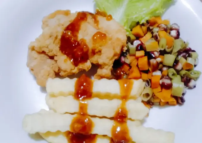 Langkah-langkah untuk membuat Cara membuat Steak ayam rumahan