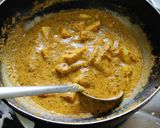 A picture of step 4 of Paneer makhni.