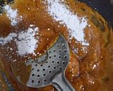 A picture of step 1 of Gajak gud burfi.