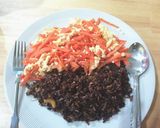 รูปขั้นตอนการทำที่ 7 ของ แครอทผัดไข่ กับไรท์ไตปลาแห้ง (คลีนนิดๆ)