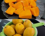 A picture of step 1 of Mango Popsicles and Lemon cum Orange Flavoured Glucon-The Cubes.