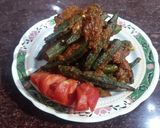 A picture of step 6 of Masala Bhindi.
