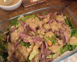 A picture of step 4 of Flank steak salad.