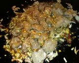 A picture of step 1 of Tawa kaleji.