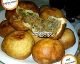 A picture of step 3 of Meat puff puff.