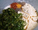 A picture of step 1 of Methi paratha.