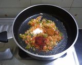 A picture of step 1 of Masala pav.