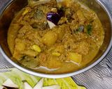 बैंगन सेम आलू की सब्जी(Baingan sem aloo ki sabzi recipe in hindi) रेसिपी चरण 3 फोटो
