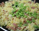 毛豆火腿黃金炒飯的食譜步驟3照片