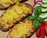 Sonkás, kukoricás, hagymás grillezett melegszendvics (vegán) recept fázis 6 fotója