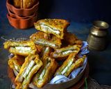 A picture of step 8 of Panner stuffed bread pakora.