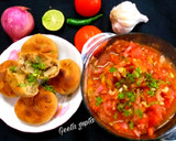 टमाटर का चोखा विद स्टफ्ड बाटी (tamatar ka chokha with stuffed bati recipe in Hindi) रेसिपी चरण 12 फोटो