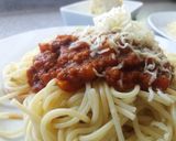 Foto del paso 5 de la receta: Fideos con salsas: Boloñesa y jamón crema