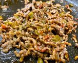 A picture of step 2 of Nachos with Meat, Cheese, and Poblano Peppers.