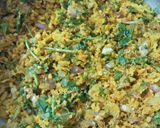 A picture of step 4 of Bharli Shevgyachya Shenganchi Bhaji (Stuffed Drumstick Fritters).