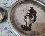 A picture of step 2 of Christmas 🍫 chocolate choco chips whip cream cake.