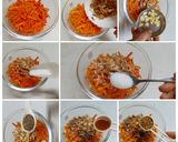 A picture of step 1 of Korean carrot salad.