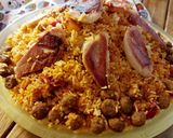 عکس مرحله 1 از دستور قلقلی پلو با ته دیگ فیله مرغ زعفرانی