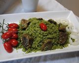 A picture of step 7 of Green rice (Zamarod pilaf).