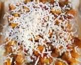 A picture of step 4 of Corn cheese open sandwich.