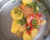 A picture of step 4 of Aloo Kulcha (no yeast).