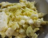 A picture of step 1 of Potoler dolma pointed gourd with spicy filling.