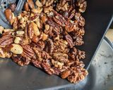 A picture of step 3 of Air fryer spicy sweet roasted nuts.