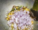 A picture of step 3 of "Laal saag stir fry".
