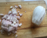 Foto del paso 2 de la receta: Espaguetis a la carbonara con berenjena