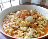 Foto langkah ke 8 dari resep Mie kuah cilok pedas | kreasi indomie.