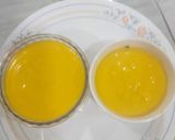 A picture of step 5 of Custard Mango caramel pudding.