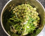 A picture of step 2 of Protein Rich Panki With Seasonal Tuver Dana & Green Garlic Cubes -- A Forgotten Recipe of Grandma.