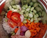 Foto langkah ke 2 dari resep Mpasi 4**** bubur dada ceker yampung, wortel, edamame, welok.