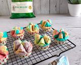 Foto langkah ke 10 dari resep Bolu Kukus Mekar Pelangi.