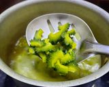 A picture of step 6 of Pavakkai /bitter gourd pitlai.