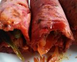 A picture of step 10 of Beetroot kathi roll.