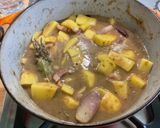 Une image de l'étape 18 de Duo de pommes de terre au lard et bouillon de sanglier.