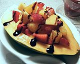 Foto del paso 7 de la receta: Pijama de papaya con fresas y naranjas