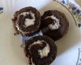 A picture of step 14 of Chocolate Swiss rolls#chocolatebaking #authormarathon.