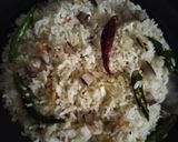 A picture of step 2 of Coconut pulao.