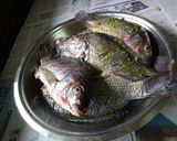 A picture of step 3 of Stuffed green masala fried fish#+3ingredientschallenge.