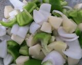 A picture of step 1 of Tangy bell pepper 😋.