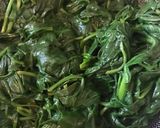 A picture of step 2 of Dhaba Style Palak Paneer (spinach with Indian cottage cheese).