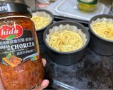 A picture of step 2 of North African Baked Eggs with Spaghetti.