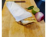 A picture of step 6 of Kolkata special street food:: Egg Chicken Roll.
