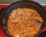 A picture of step 4 of Mughlai karahi Gosht.