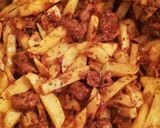 A picture of step 5 of Pork masala fries.